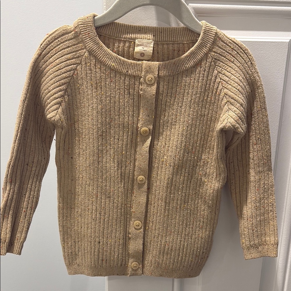 Lil legs Ribbed Knit Cardigan - Tan